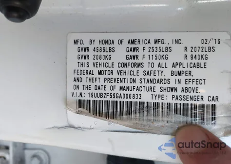 2016 Acura Tlx V6 Tech z USA, uszkodzony, nr VIN 19UUB2F59GA006833